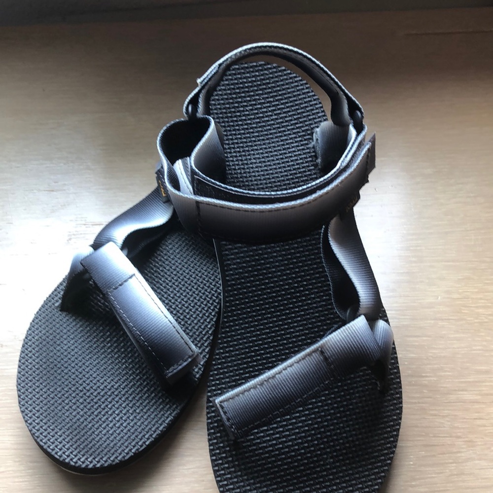Teva Black and Gray Strappy Sandals